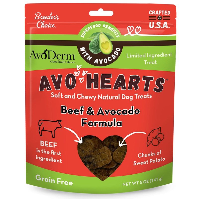 Avoderm AvoHearts Soft & Chewy Dog Treats - Beef & Avocado - 5oz Bag