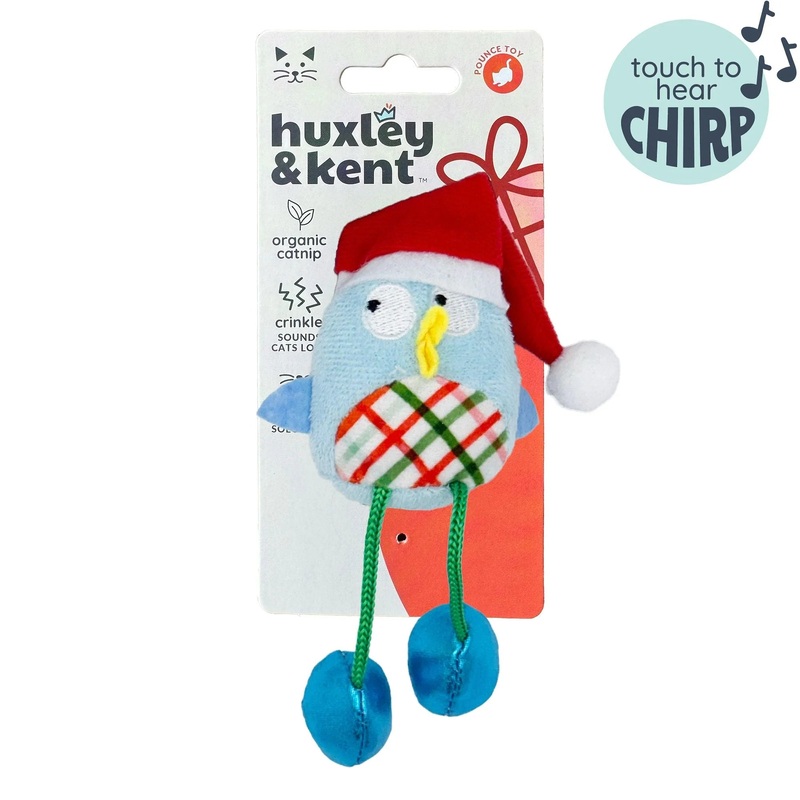 Huxley & Kent Holiday Bird Chirpy Cat Toy