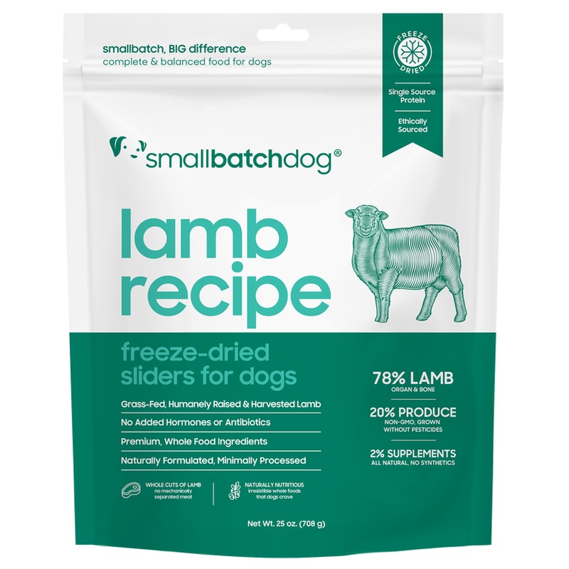 smallbatch Freeze Dried Dog Food Sliders - Lamb - 25oz Bag