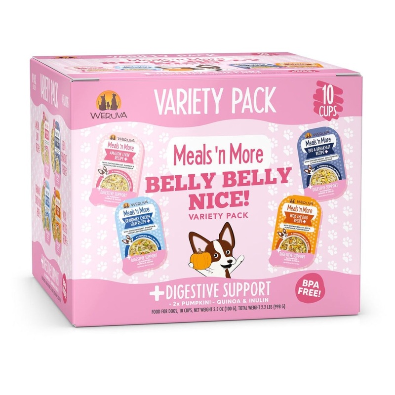 Weruva Meals 'n More Belly Belly Nice Digestive Support Variety Pack Dog Food 3.5oz 10Pk