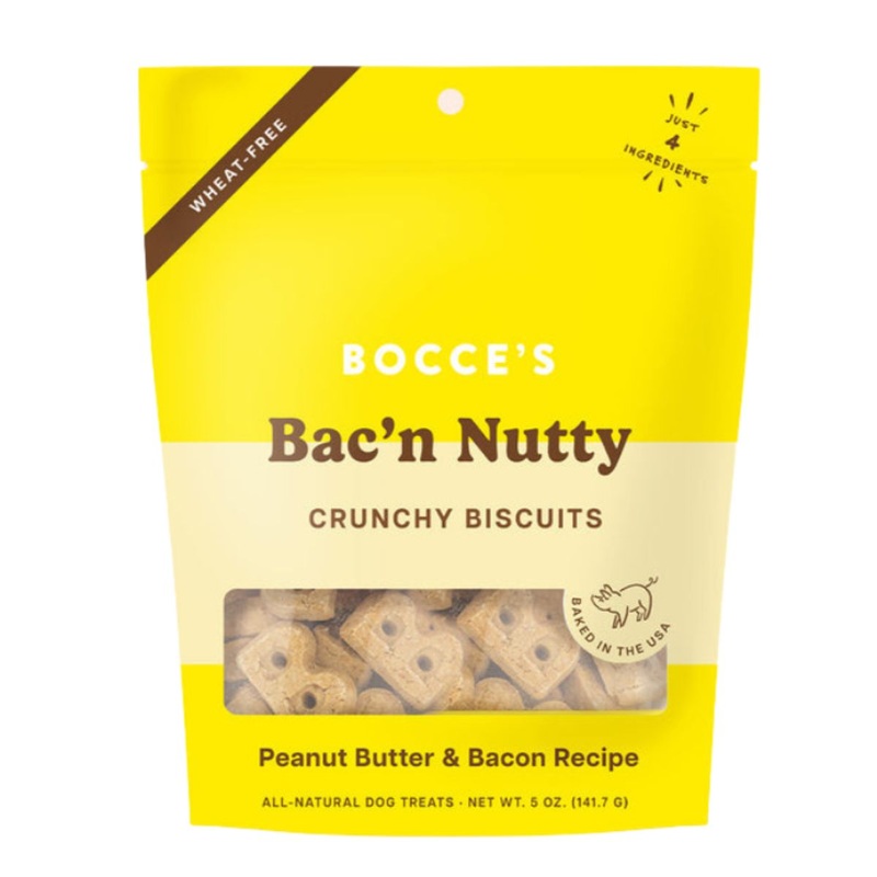 Bocce's Bac N Nutty Biscuits Dog Treats 5oz