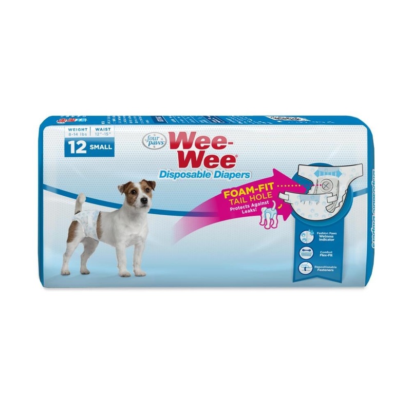 Four Paws Wee-Wee Disposable Dog Diapers 12Ct