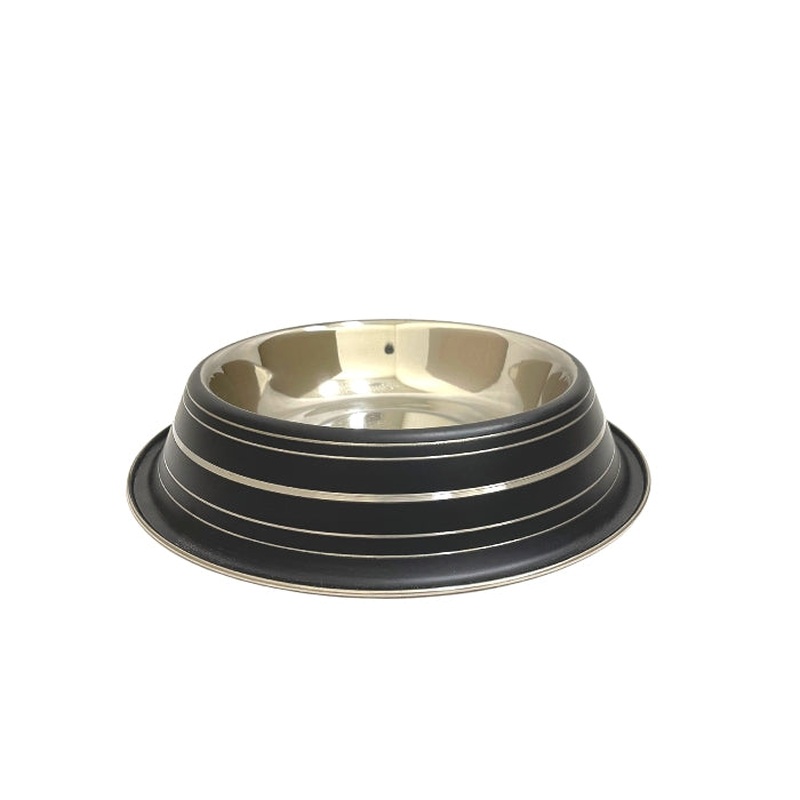 MyBestFriend Stainless Steel Striped Dog Bowl