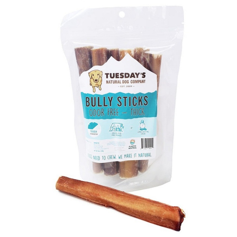 Natural Dog Company  6" Odor Free Thick Bully Sticks 8oz