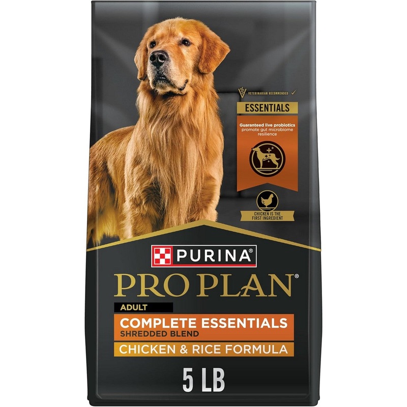Pro Plan Adult Complete Essentials Shredded Blend Chicken & Rice Probiotics Dry Dog Food 5lb