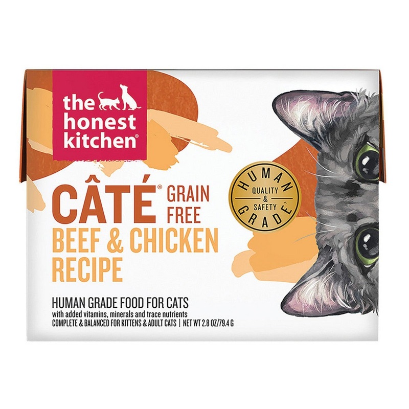 The Honest Kitchen Grain Free Wet Cat Food - Cat Beef Chicken - 2.8oz Tetra Pak