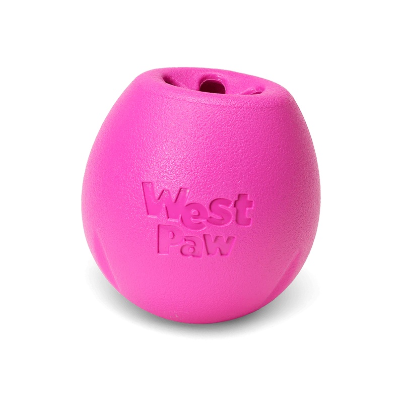 West Paw Rumbl Hot Pink Treat-Dispensing Toy for Dogs, Large