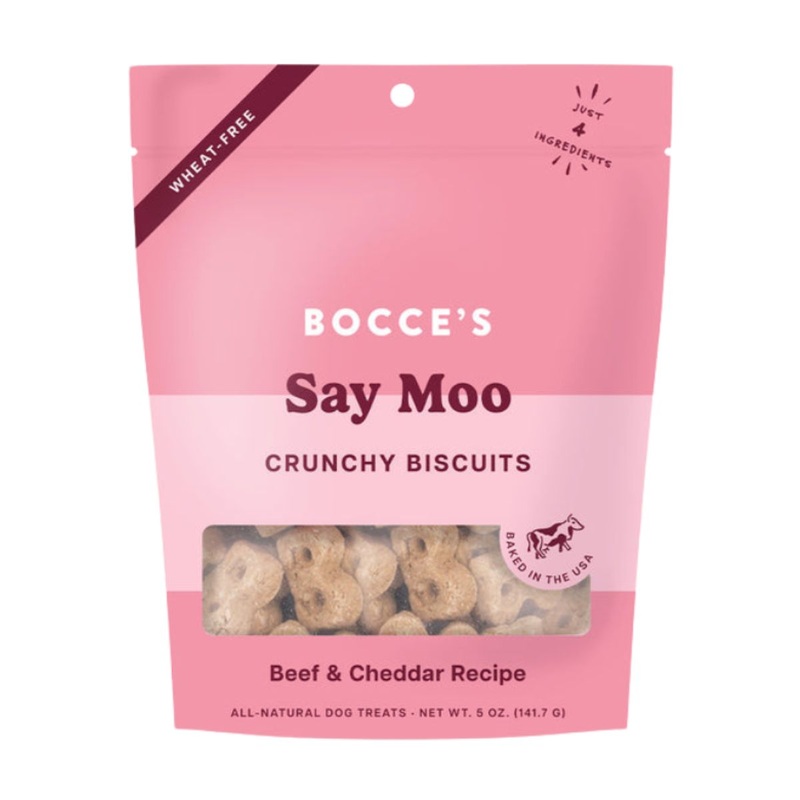Bocce's Say Moo Biscuits Dog Treats 5oz