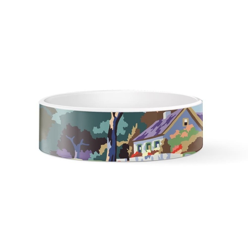 Fringe Studio Home Scene Ceramic Decal Bowl