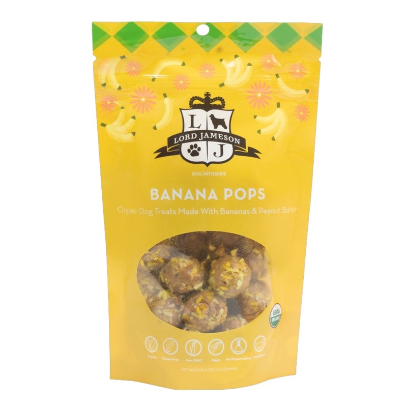 Lord Jameson Banana Pops Organic Dog Treats 6oz