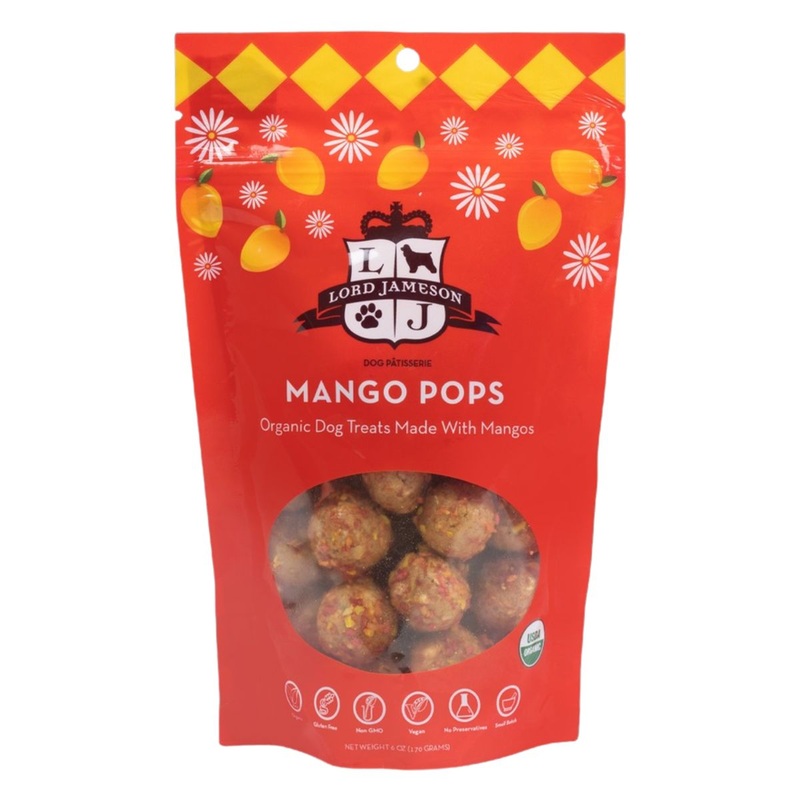 Lord Jameson Mango Pops Organic Dog Treats 6oz