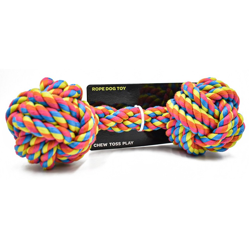 Scream Rope Fist Dumbbell Dog Toy