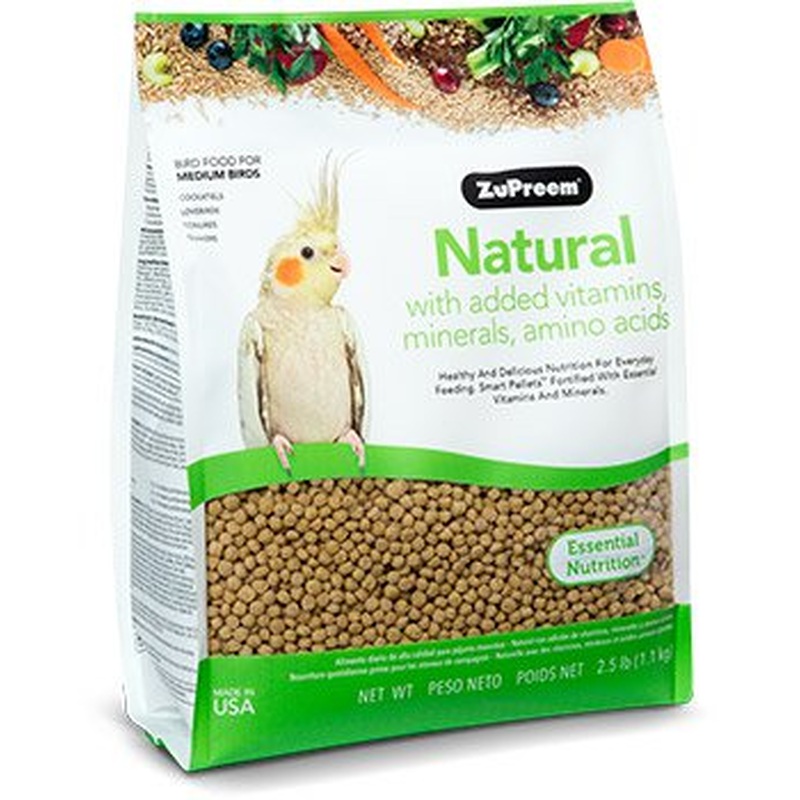 Zupreem Natural with Added Vitamins, Minerals, Amino Acids Medium Birds 2.5lb