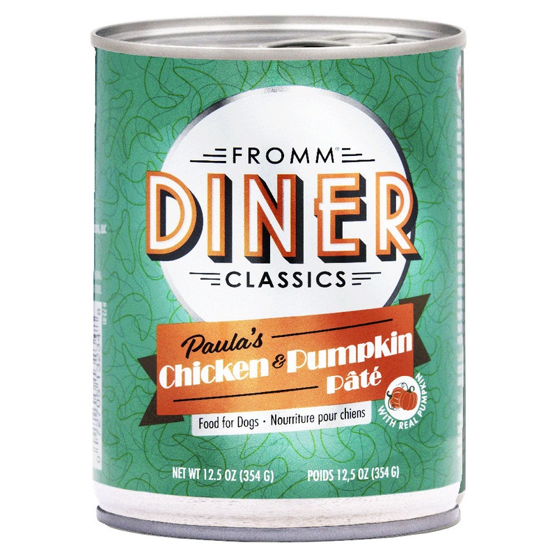 Fromm Diner Classics Wet Dog Food - Paulas Chicken & Pumpkin Pate - 12.5oz Can