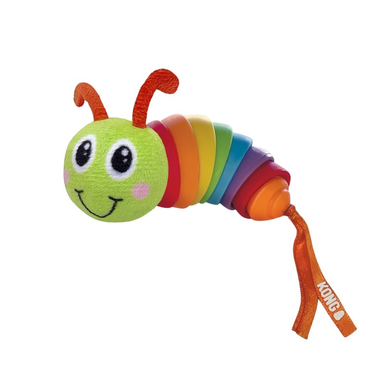 KONG Bat-A-Bout Clackz Caterpillar Cat Toy