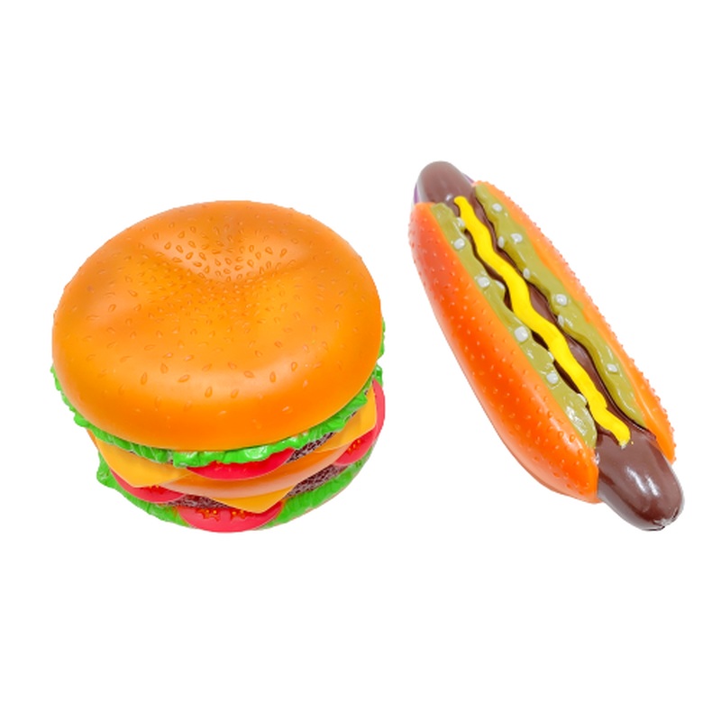 6 inch Squeaky Giant Double Decker Hamburger