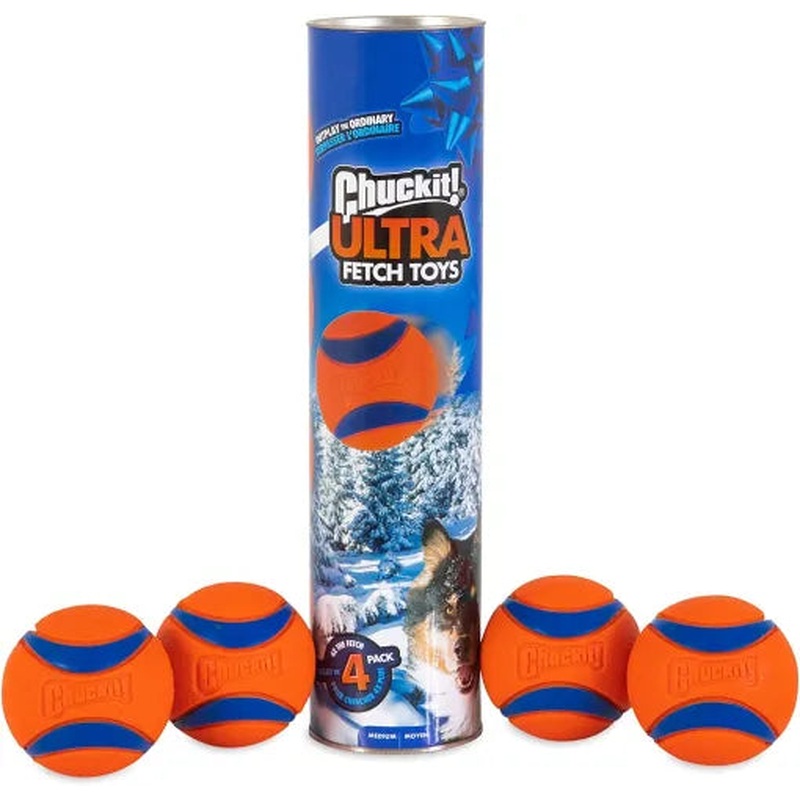 Chuckit! CANISTER ULTRA BALL MD 4PK