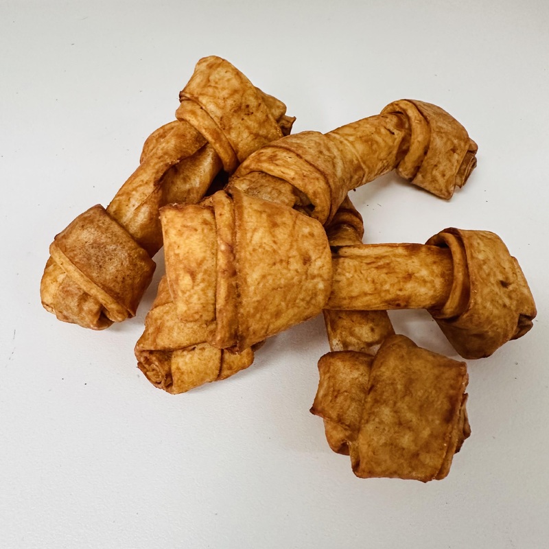 Kirby Pet Treats Rawhide Small Knotted Bone Beef