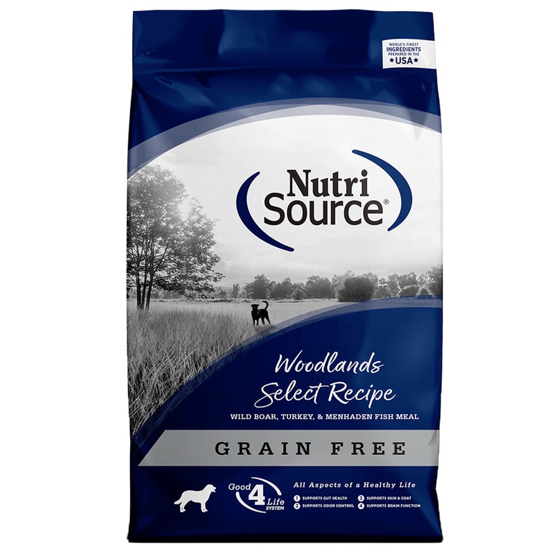 NutriSource Grain Free Dry Dog Food - Woodland Select Boar, Turkey, & Menhaden Fish - 15lb Bag