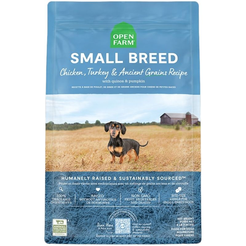 Open Farm Ancient Grains Small Breed Dry Dog Food - Chicken, Turkey, & Ancient Grain 11lb Bag
