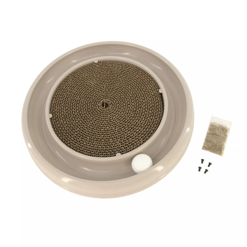 Turbo Scratcher Eco With Rolling Ball Cat Toy Grey