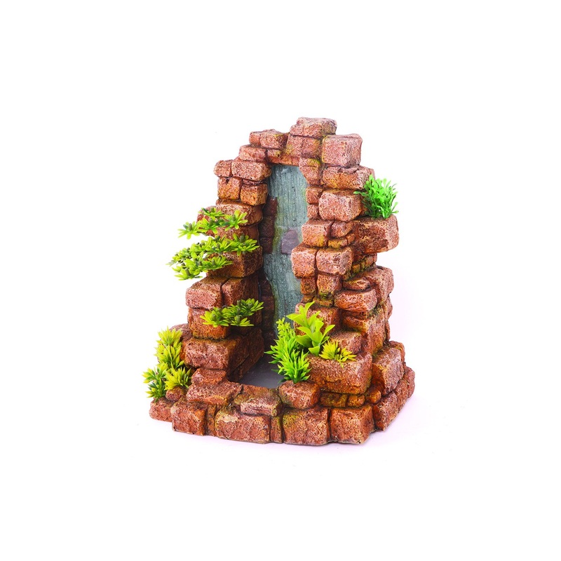 Kazoo Redstone Waterfall With Plants