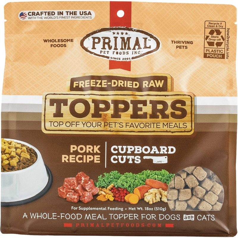 Primal Cupboard Cuts Pork Grain-Free Freeze-Dried Raw Dog Food Topper 3.5 oz