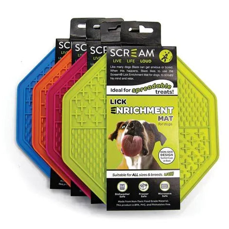 Scream LICK ENRICHMENT MAT SUCTION BASE - OCTAGON