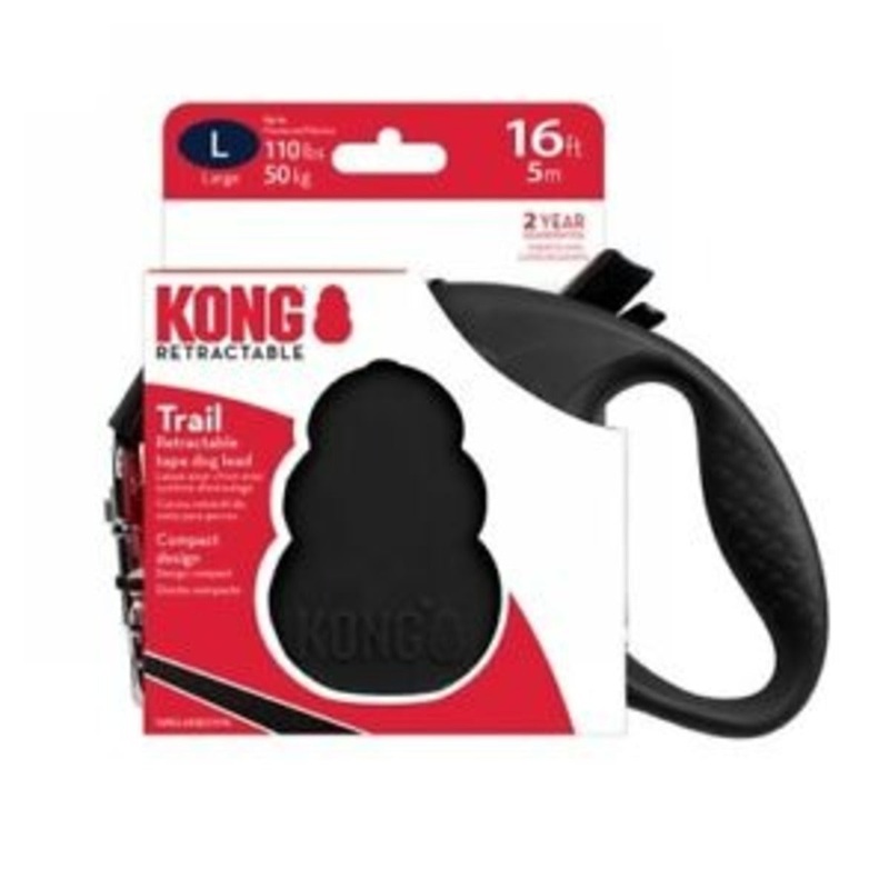 VSI KONG Trail Retractable Dog Leash Large Black 50 kg
