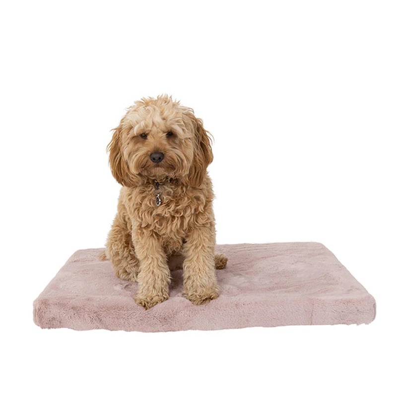 La Doggie Vita - Faux Fur Crate Mat Pink