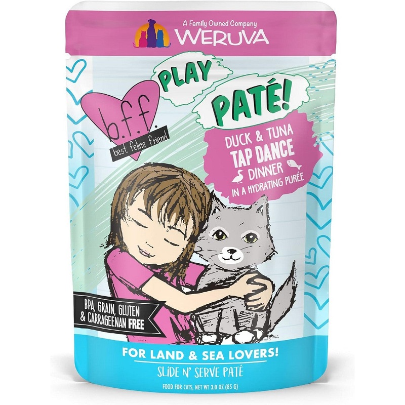 BFF Play Pate Wet Cat Food - Duck & Tuna Tap Dance - 3oz Can