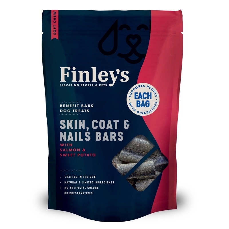 Finley's Skin Coat Nails Soft Chew Benefit Bars Dog Treats 6oz