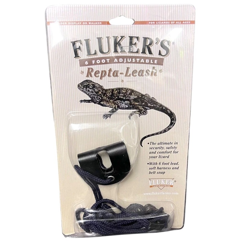Fluker's Repta-Leash Black Medium Adjustable Reptile Leash
