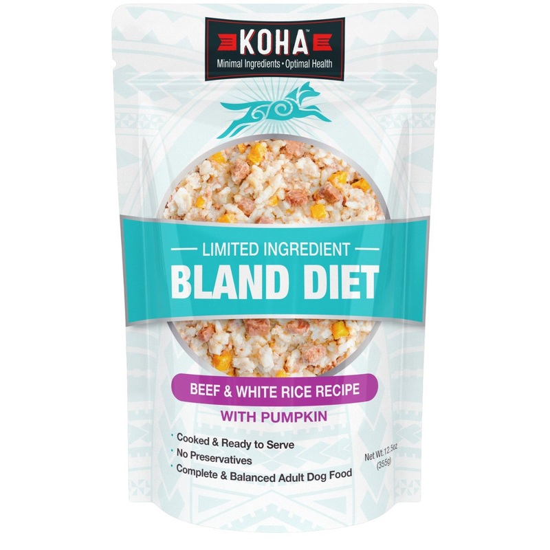 Koha Limited Ingredient Bland Diet Wet Dog Food - Beef & White Rice - 12.5oz Pouch