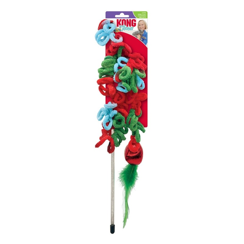 KONG Holiday Teaser Loopz Wand Cat Toy
