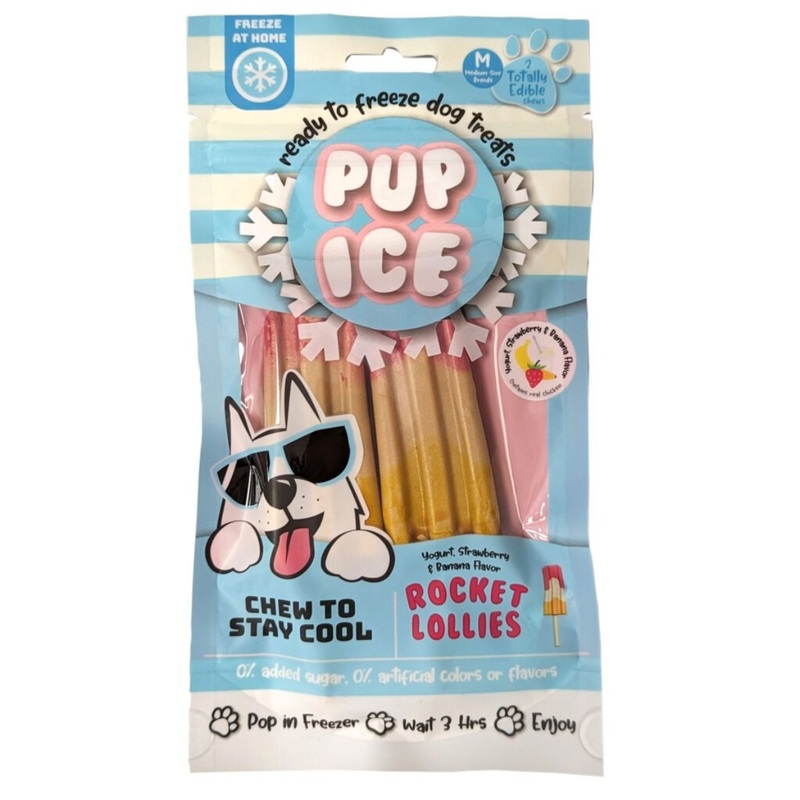 Pup Ice Rocket Lollies Yogurt Strawberry Banana Dog Treats