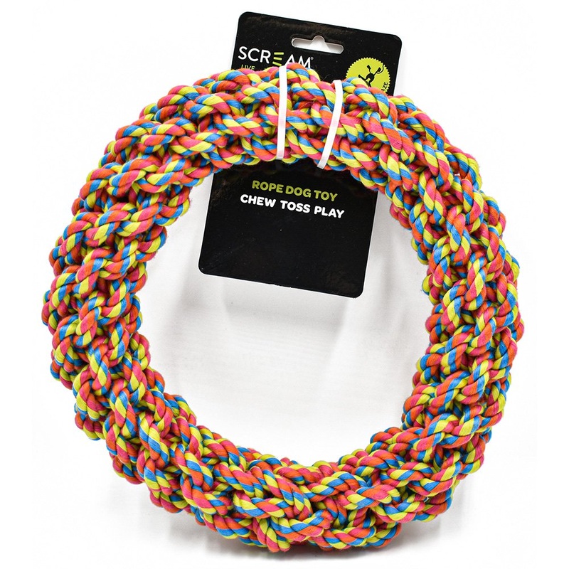 Scream Rope Wreath Dog Toy
