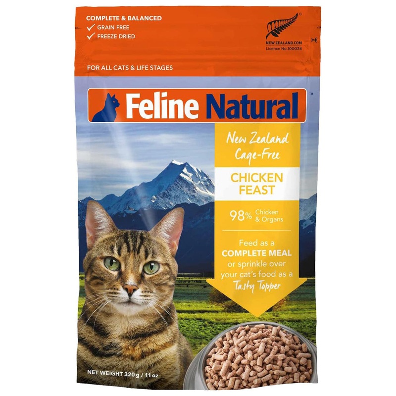 Feline Natural Freeze Dried Cat Food - Chicken - 11oz Pouch