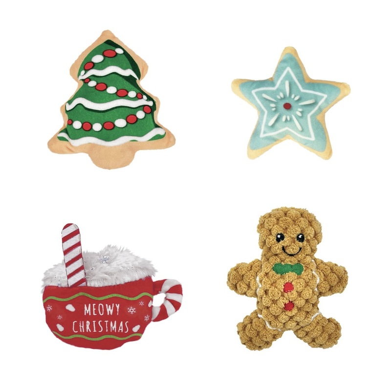 KONG Holiday Scrattles Cafe Cat Toy Each