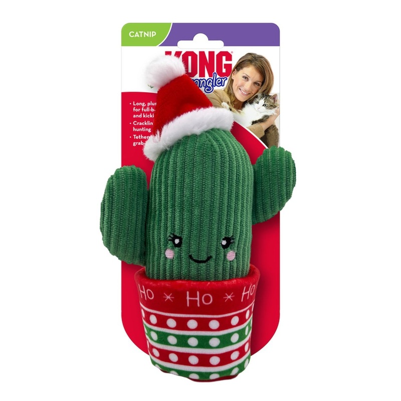KONG Holiday Wrangler Cactus Cat Toy