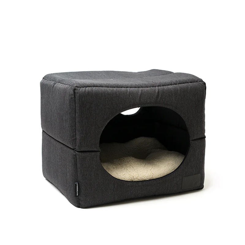 La Doggie Vita - Water Resistant Dog Cube - Charcoal