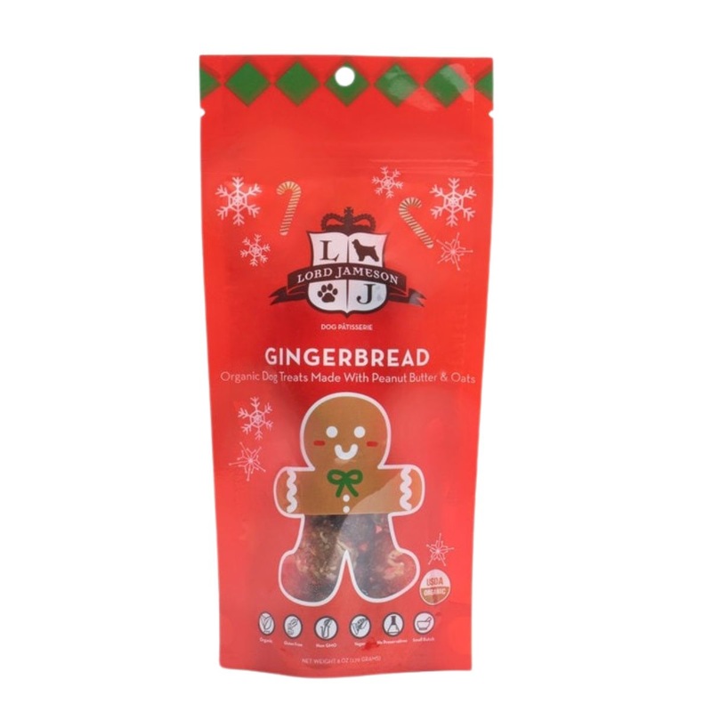 Lord Jameson Gingerbread Organic Soft & Chewy Dog Treats 6oz