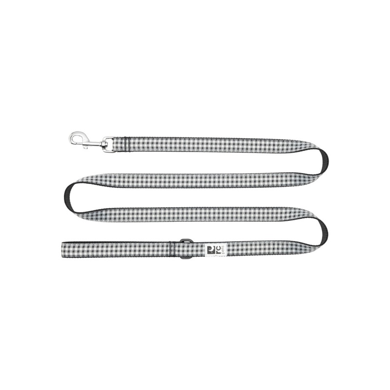 RC PETS Dog Leash, Black Gingham, 1x6'
