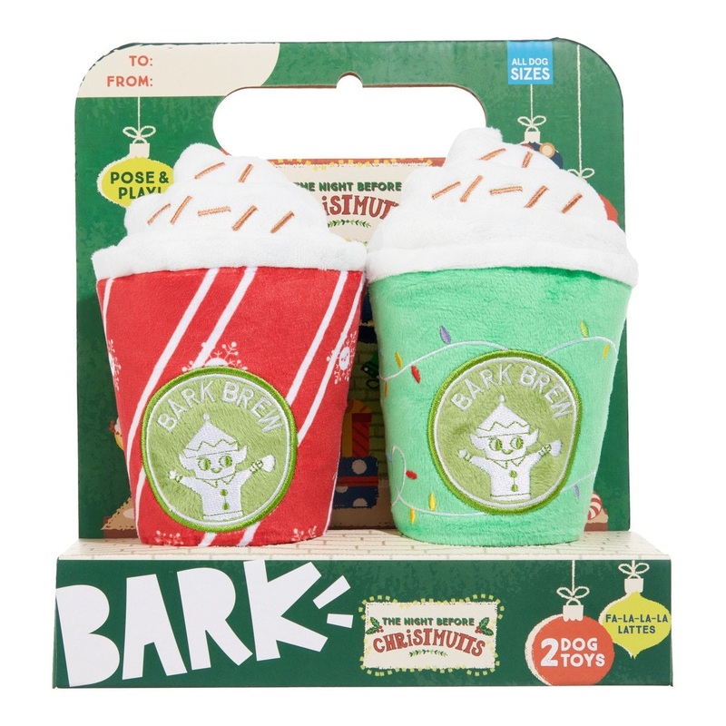Bark Fa-La-La-Lattes Dog Toy 2Pk
