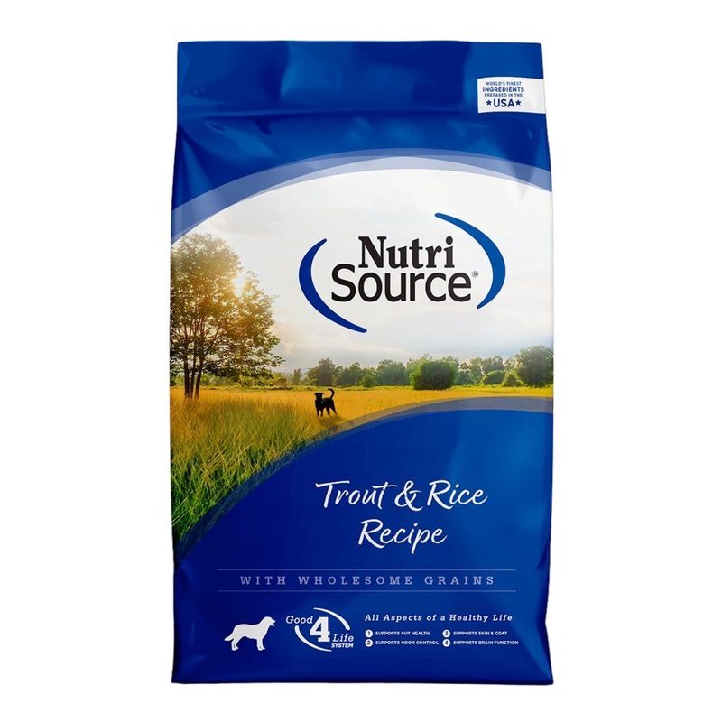 NutriSource Trout & Rice Recipe Dry Dog Food 4lb Bag