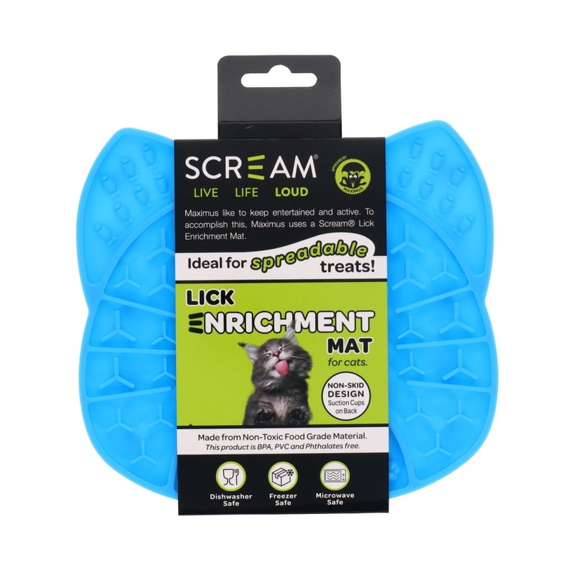 Scream Enrichment Lick Mat Cat Face