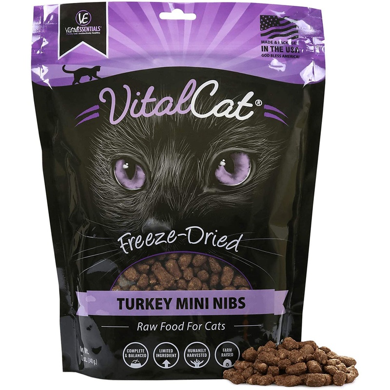 Vital Essentials Turkey Mini Nibs Freeze-Dried Grain Free Cat Food 12oz