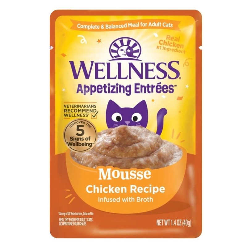 Wellness Appetizing Entrees Mousse Chicken Wet Cat Food 1.4oz