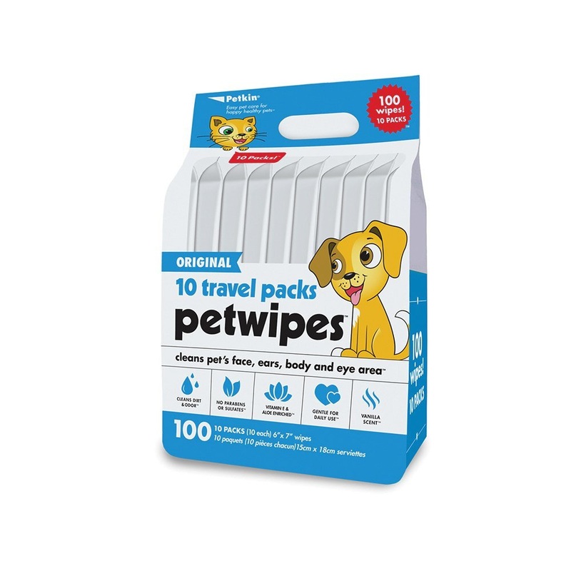 Petkin Pet Wipes Travel Pack Original 100pk