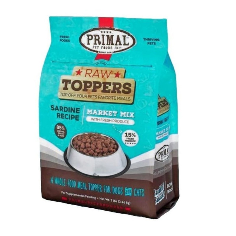 Primal Market Mix Topper Sardine Dog Cat Treats 5lb